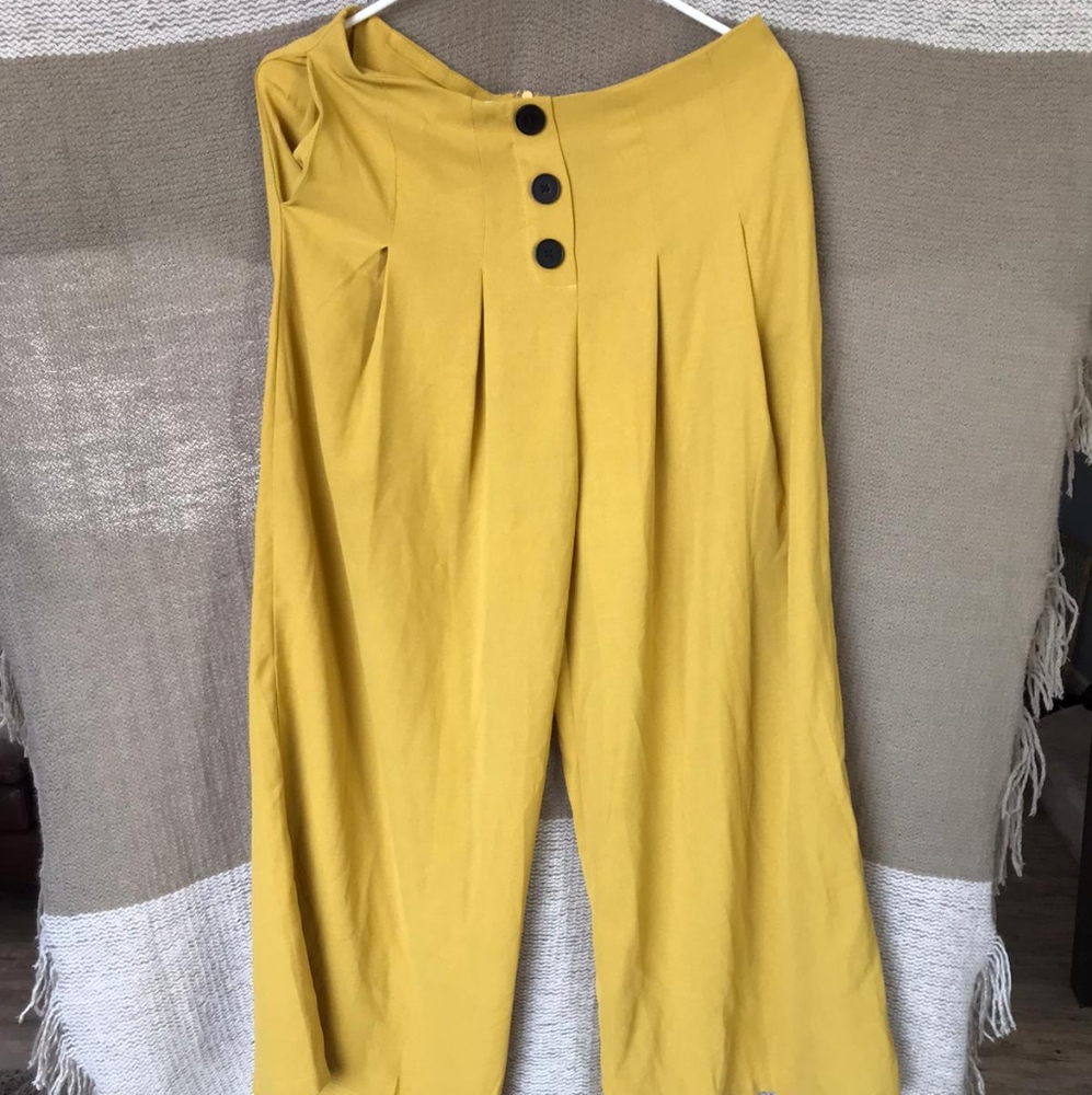 Yellow Button Pants